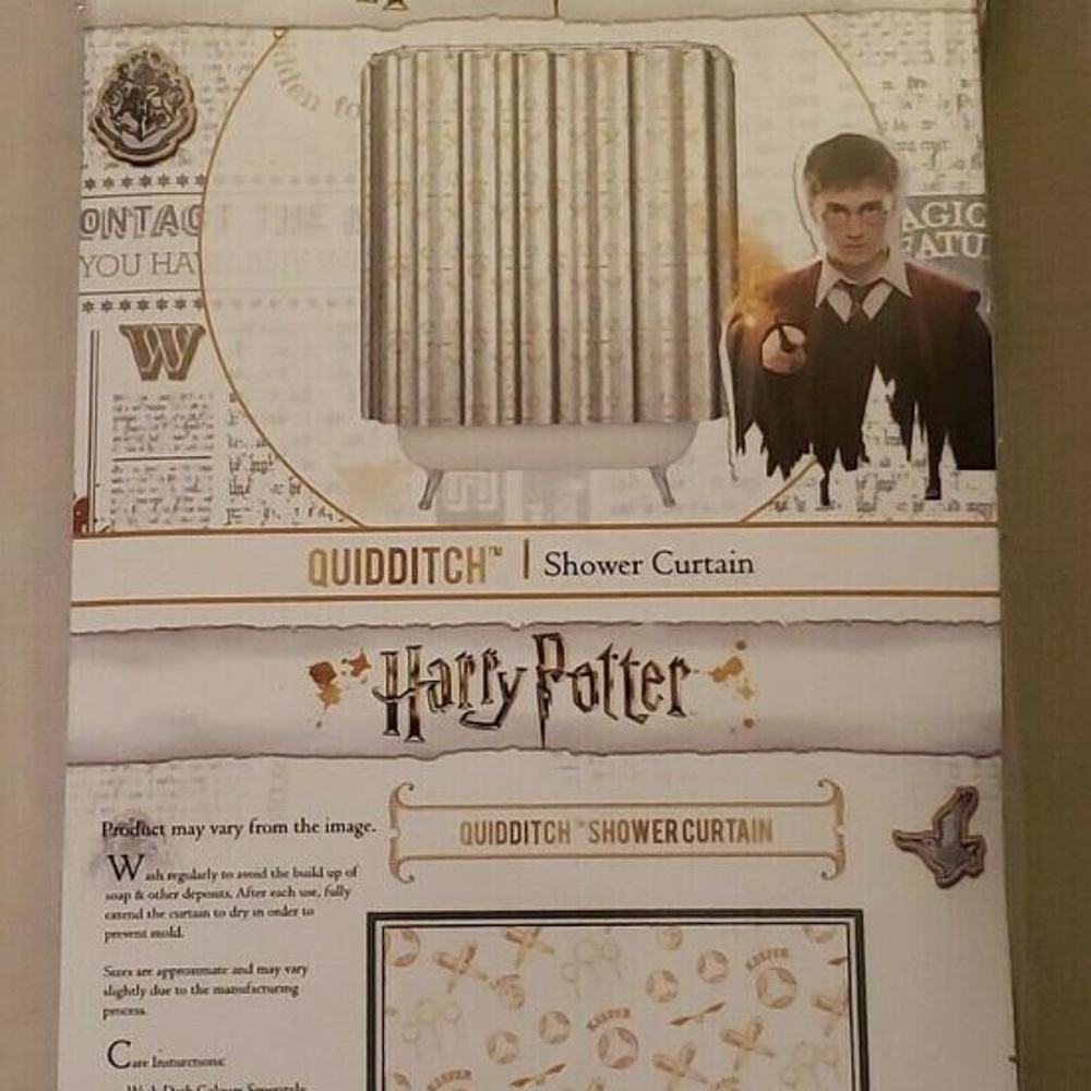 Harry Potter Quidditch White Shower Curtain